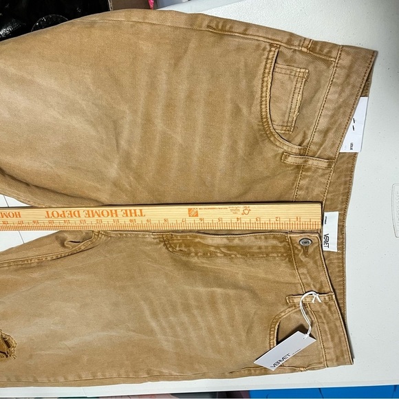 Vervet Leslie Super High Rise 90's Vintage Crop Flare Jeans Tan Brown Size 32 U - Picture 10 of 11